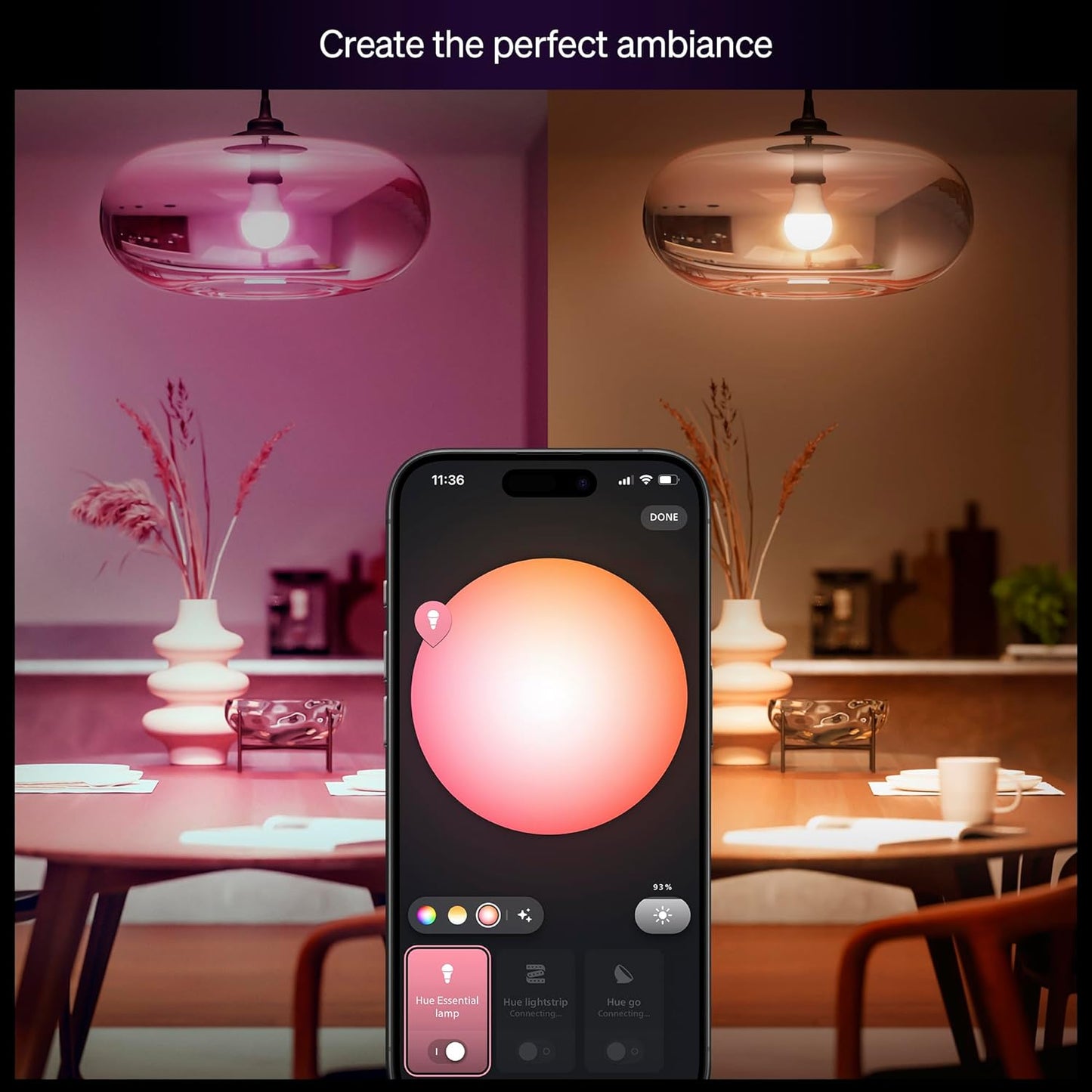 Philips Hue Essential Smart LED A19 Bulb