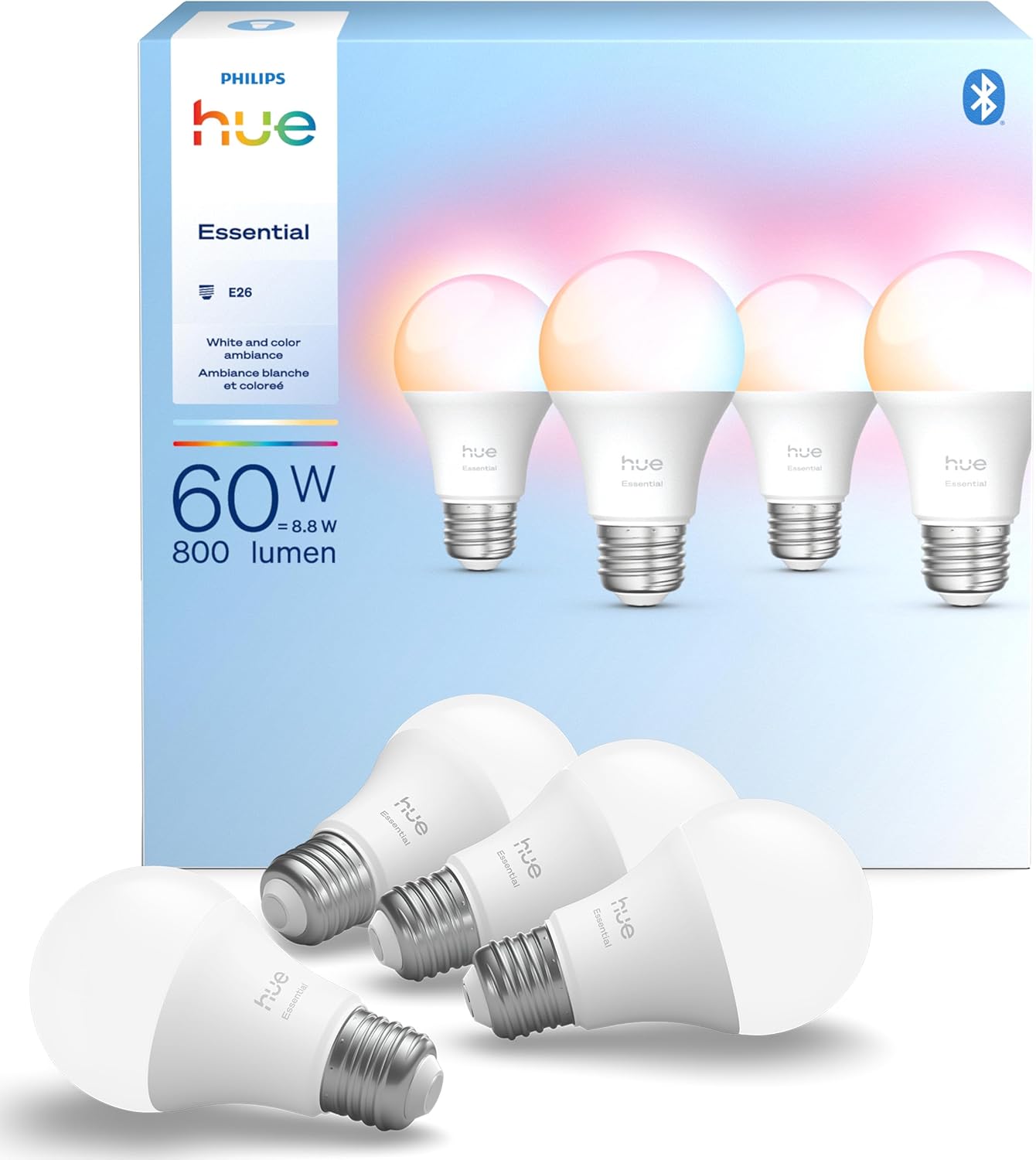 Philips Hue Essential Smart LED A19 Bulb