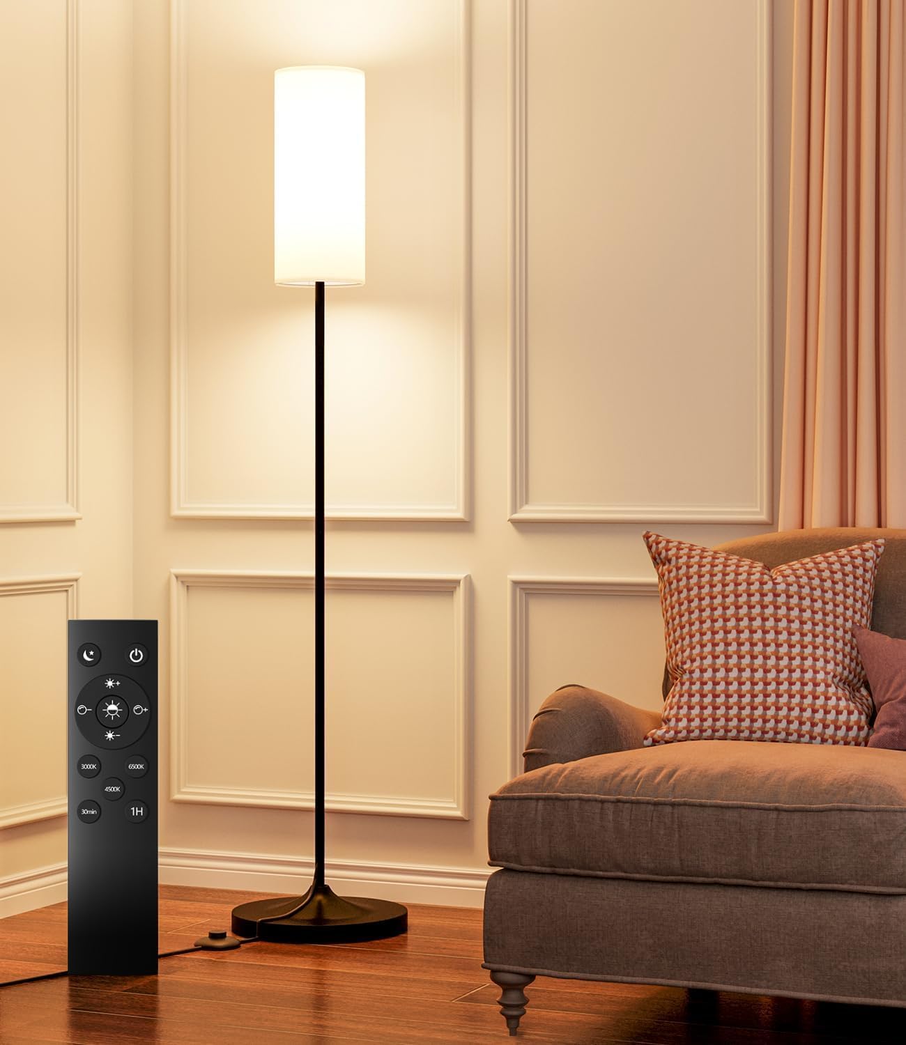 luckystyle Dimmable Floor Standing Tall Lamp