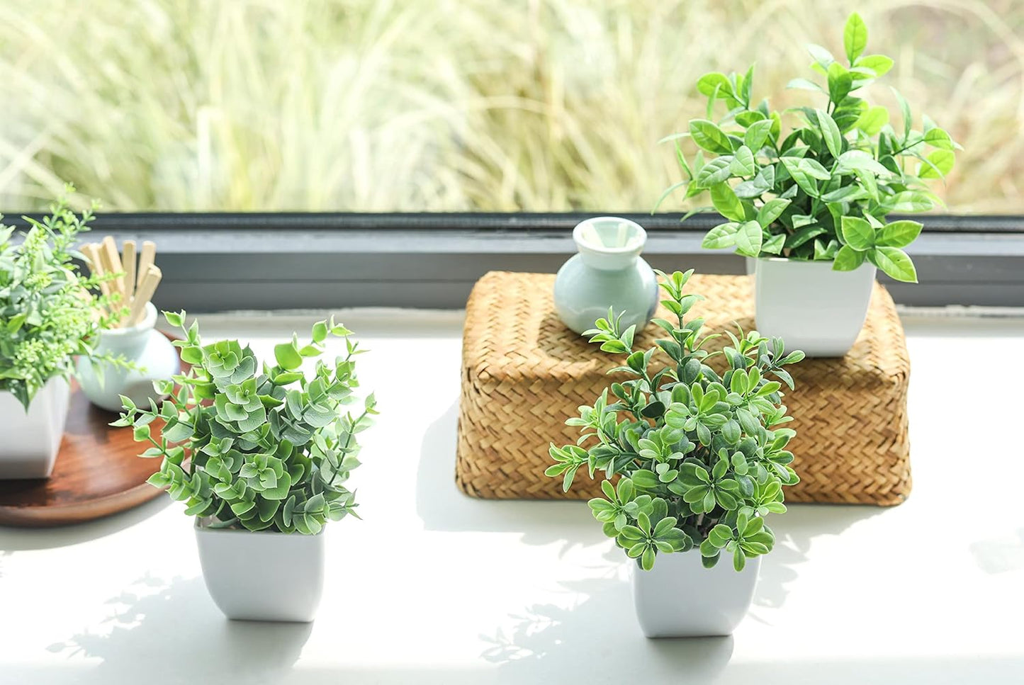 Der Rose 4 Pack Fake Plants
